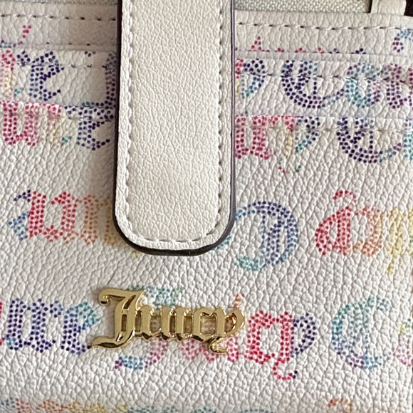 Juicy Couture White Multicolor Logo Wallet - Picture 2 of 12